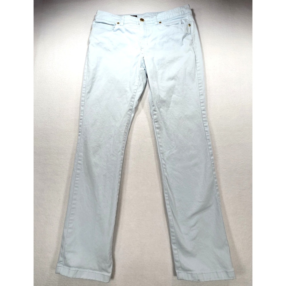Brooks Brothers 346 Natalie Fit Pants Light Blue Gold Buttons Size 6
